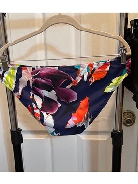 Kenneth Cole Reaction Navy Floral Bikini Bottoms